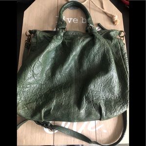 Gianni Notaro Green Boho Leather Bag